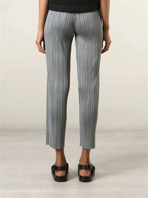 Pleats Please Issey Miyake Cropped Pleated Trouser Women S Fashion