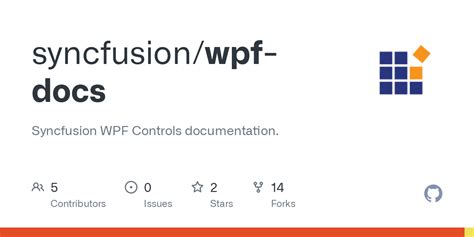 Github Syncfusion Wpf Docs Syncfusion Wpf Controls Documentation