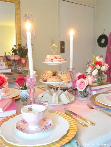 Galentines Day Afternoon Tea Party Table Setting Sincerely Sweetpea