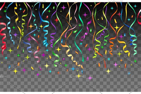✓ free for commercial use ✓ high quality images. Streamers and confetti transparent background | Custom ...