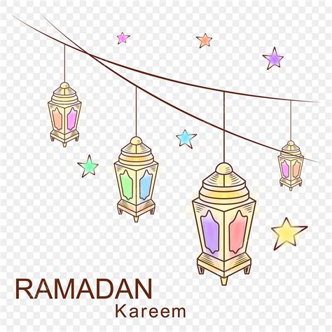Gambar Lentera Ramadhan Sketsa Yang Digambar Tangan Dengan Cat Air