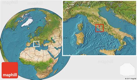 Flag Location Map Of Holy See Vatican City Satellite Outside