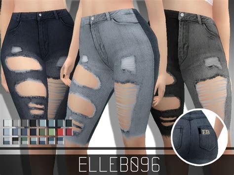 Ripped Denim Shorts By Elleb096 At Tsr Sims 4 Updates