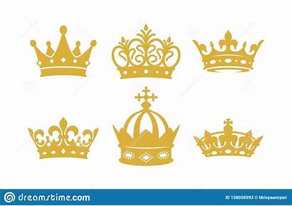 Crown King Princess Vectors Vector Golden Queen