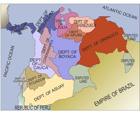 La Gran Colombia Mind Map