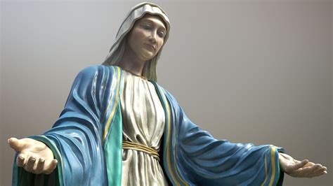 Virgen María Estatua Modelo 3d 49 Ma Ztl Obj Fbx Free3d