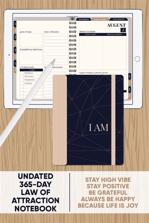 Undated Law Of Attraction Planner For Goodnotes Notability Xodo And