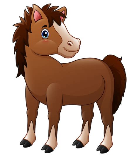 Cute Brown Baby Horse Vector Premium Download