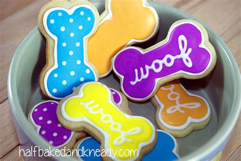 Dog Bone Decorated Sugar Cookies For Humans Royal Icing Purple Blue