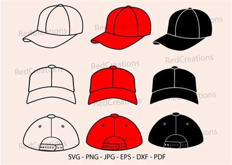 Baseball Cap Svg Baseball Hat Rap Cap Graphic By Redcreations