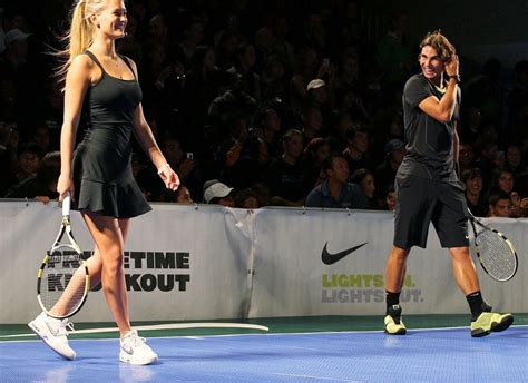 2010 Us Open Supermodel Bar Refaeli And Rafael Nadal Win A Point At