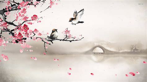 Cherry Blossom Drawing Wallpaper At Explore