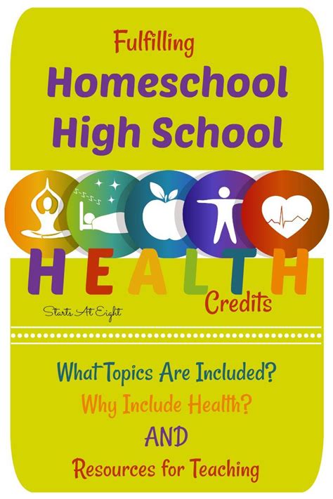 Fulfilling Homeschool High School Health Credits From Starts At Eight