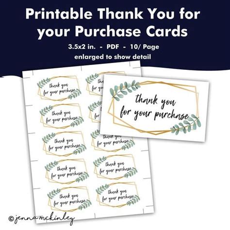 Thank your small business customers with this order appreciation label template. Printable Thank You for Your Purchase Card, Gold Pretty Packaging Shipping Shipping Supplies ...