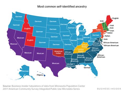 The most common ancestry in every US state