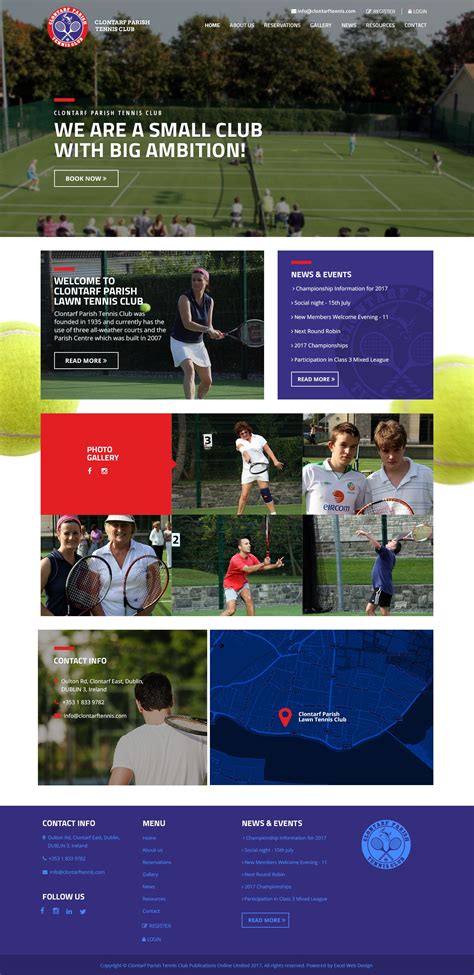 Clontarf Tennis Club Website Redesign By Ronald García On Dribbble