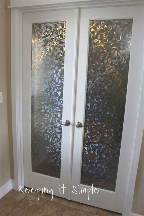 How To Frost Glass With Vinyl For More Privacy Keeping It Simple Frosted Glass Diy Frosted
