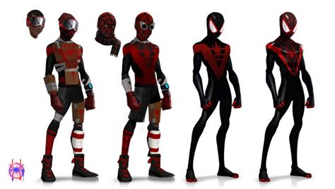 Spider Man Into The Spider Verse Concept Art Miles Spider Gwen