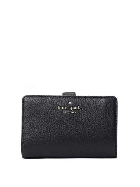 Kate Spade Leila Medium Compact Bifold Wallet Black Averand