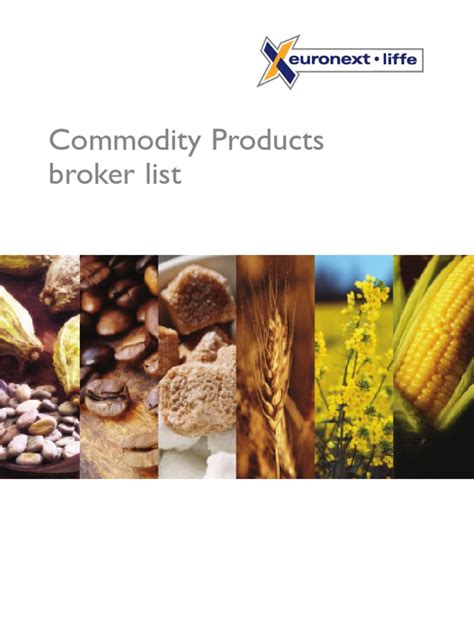 Commodity Broker List Commodity Markets Futures Contract