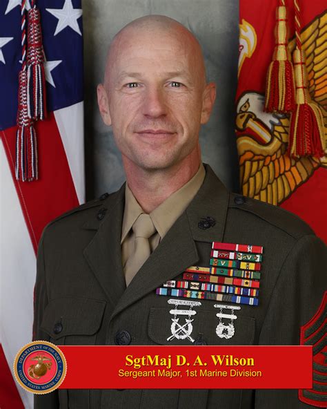 Sergeant Major David A Wilson 1st Marine Division Leaders