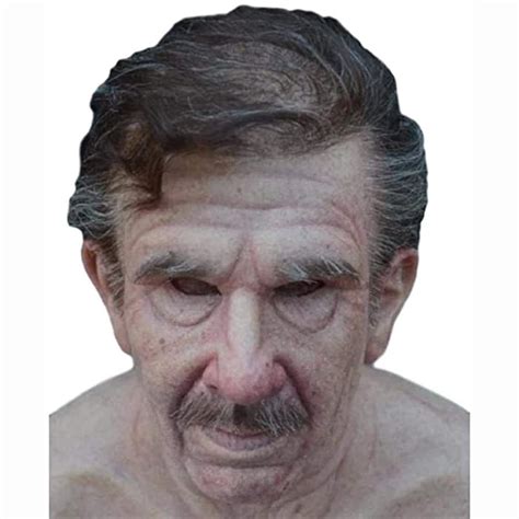 Buy Halloween Old Man Mask Soft Natural Latex Human Realistic Head