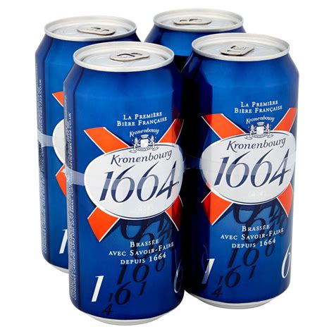 Kronenbourg 1664 Lager Beer 4 X 440ml Cans Iceland Foods