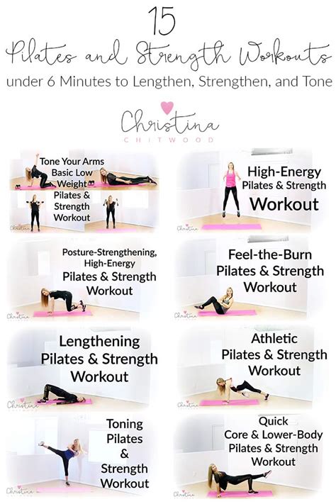 15 Pilates And Strength Workouts Under 6 Minutes To Lengthen Strengthen And Tone Christina