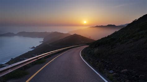 Hill Road Sunset Hd Nature 4k Wallpapers Images