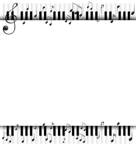 Background Template With Musicnotes And Piano Download