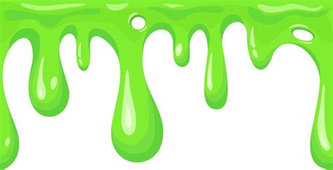 Seamless Dripping Slime Repeatable Isolated On Whitecartoon Mucus