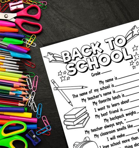 Back To School Questionnaire Free Printable For Kids The Super Mom Life