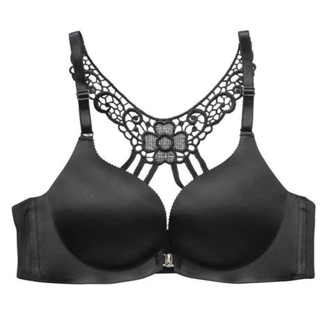super push up bra fashion sexy backless bras lace front closure racerback brassieres women