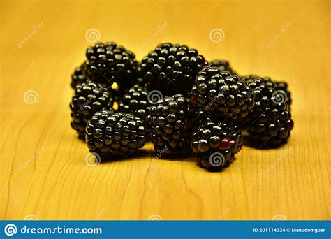 Ripe Mulberriesgroup Of Blackberries Boysenberries Stock Photo