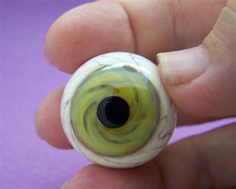 Lampwork Glass Eyeball Marble With Beautiful Swirled Green Etsy Glass Eyeballs Lampwork