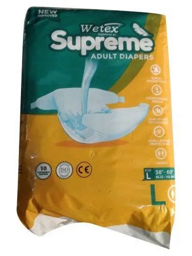 Pads Wetex Supreme Adult Diaper Size Large At Rs 320pack In Ranchi