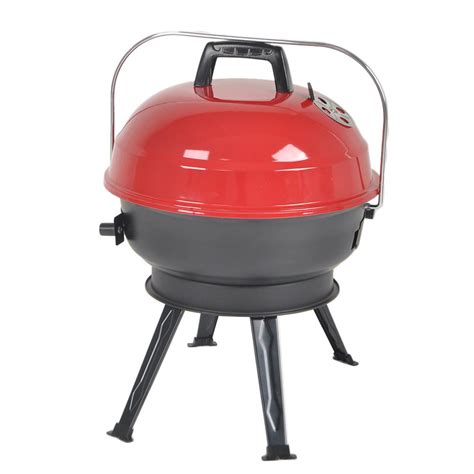 14 In Portable Charcoal Grill In Red Cbt1702hdr The Home Depot