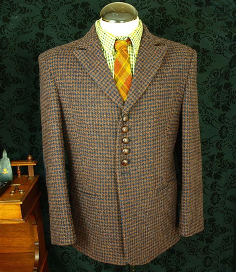 Mens Harris Tweed Bespoke Jacket Blazer Vintage Style Size 40 Medium (13)