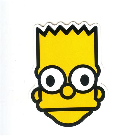 1390 Bart Simpson Head Height 8 Cm Decal Sticker