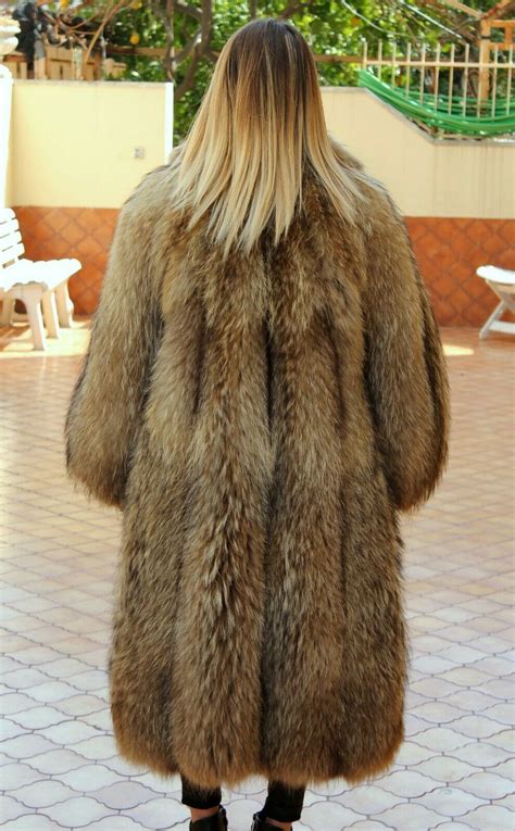 Coat Fur Fox Raccoon Jacket Fuchsjacke Mantel Fourrure Renard Pelliccia Murmasky Ebay Fur