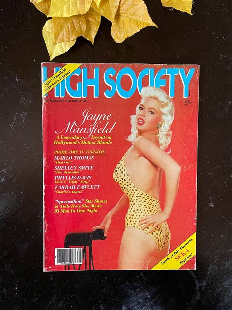 Vintage High Society Mens Magazine Jayne Mansfield Adult Etsy