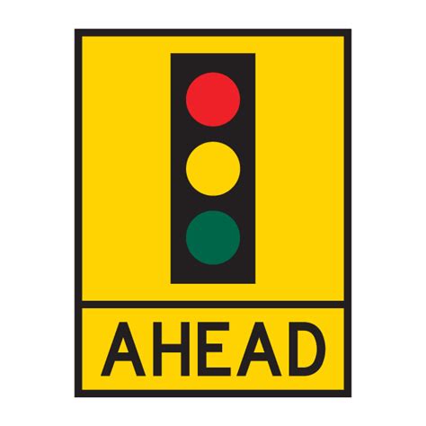 Traffic Lights Ahead Barrier Signs