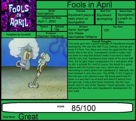 Spongebob Review Fools In April By Spongey444 On Deviantart