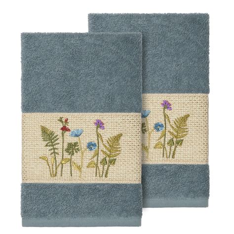 Linum Home Textiles Serenity Embellished Bath Towel Collection Cotton