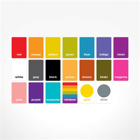 Colours Flash Cards by The Jam Tart