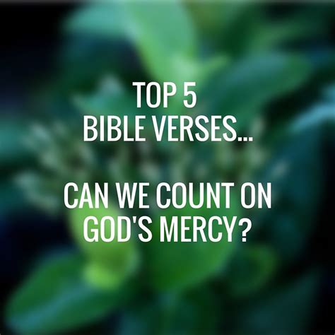 Top 5 Bible Verses Gods Mercy Everyday Servant