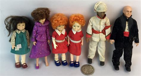 Lot Vintage 1982 Lot Of 6 Annie Movie Character Dolls Annie Daddy