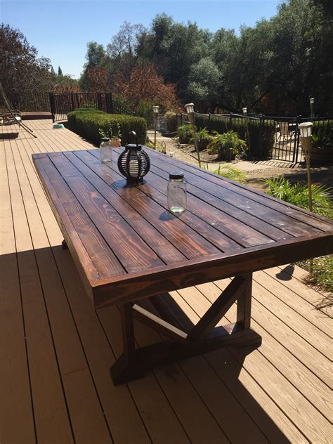 Diy Large Outdoor Dining Table Outdoor Dining Table Diy Outdoor Wood