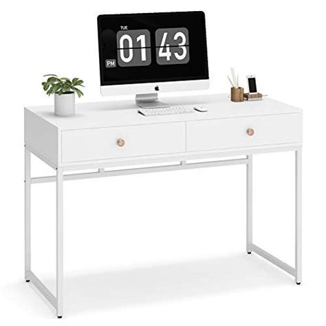 And this one is built around a quickly assembled frame, and everything is secured with screws. Tribesigns Computer Desk, Modern Simple 47 inch Home Office Desk Study Table Writing Desk with 2 ...