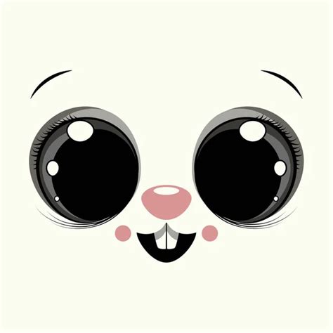 Cute Rabbit With Big Eyes Vector Illustration — Stock Vector © Marina
